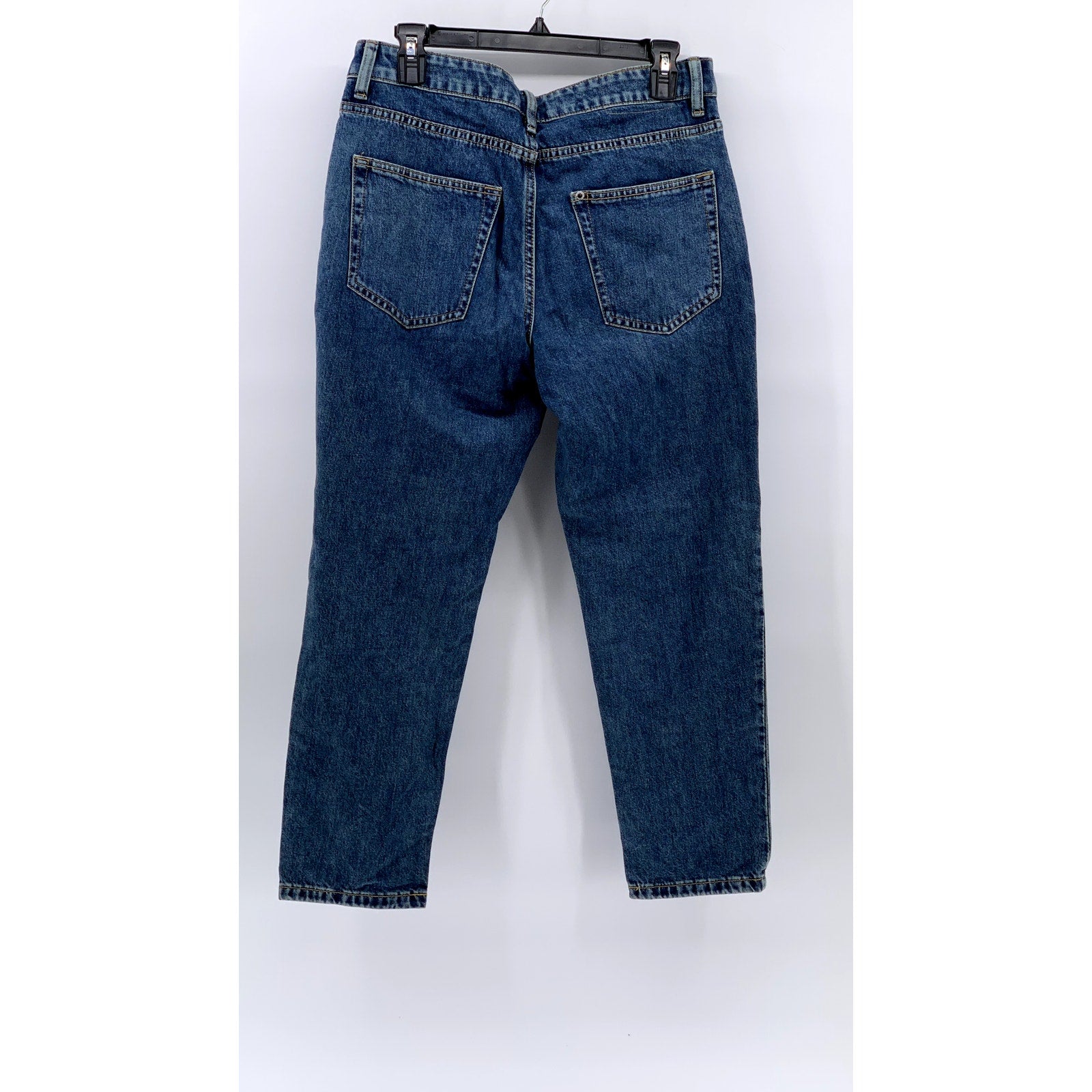 & DENIM Men's Blue Denim Regular-Fit Tapered Cropped Jeans SZ 30X32