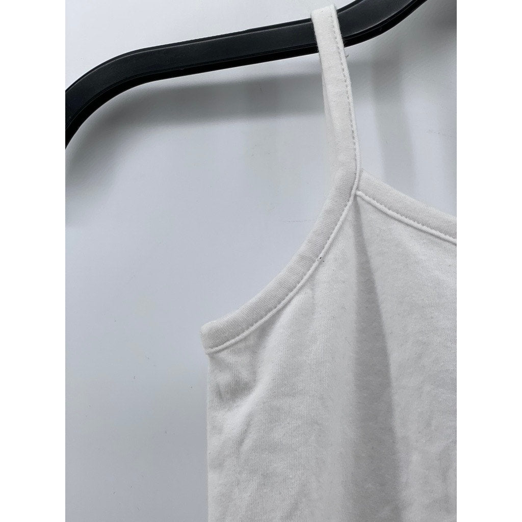 M PLAY GROUND Women's White Solid Scoop-Neck Spaghetti Strap Tank Top SZ XS