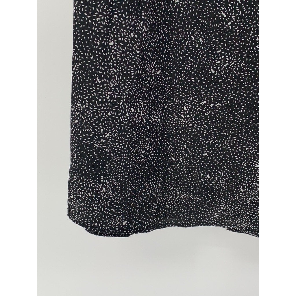 UNBRANDED Women's Black Printed Lightweight Midi Loose Wrap Skirt SZ OS