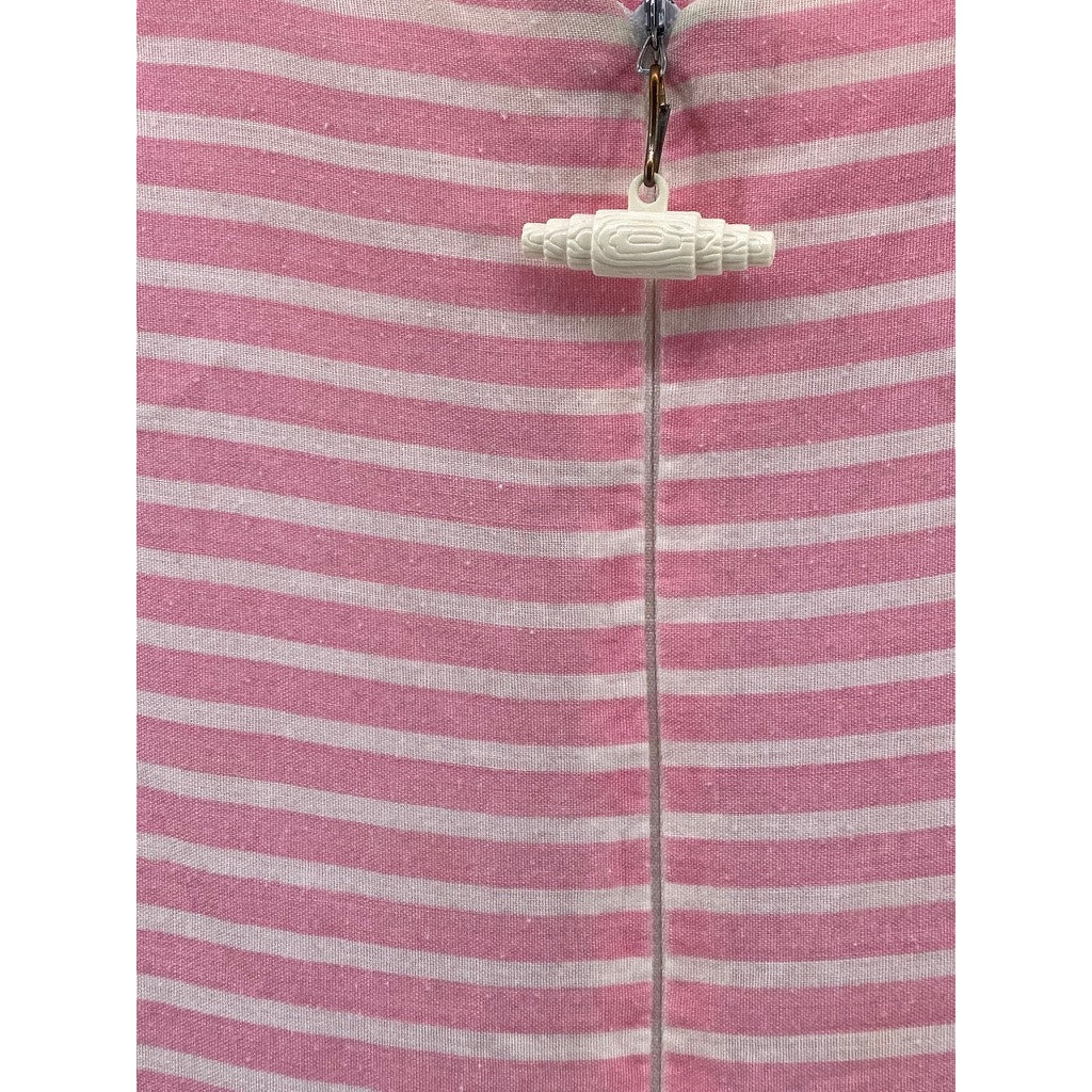 LEISURE LIFE Women's Vintage Pastel Multicolor Seersucker Striped Dress SZ M