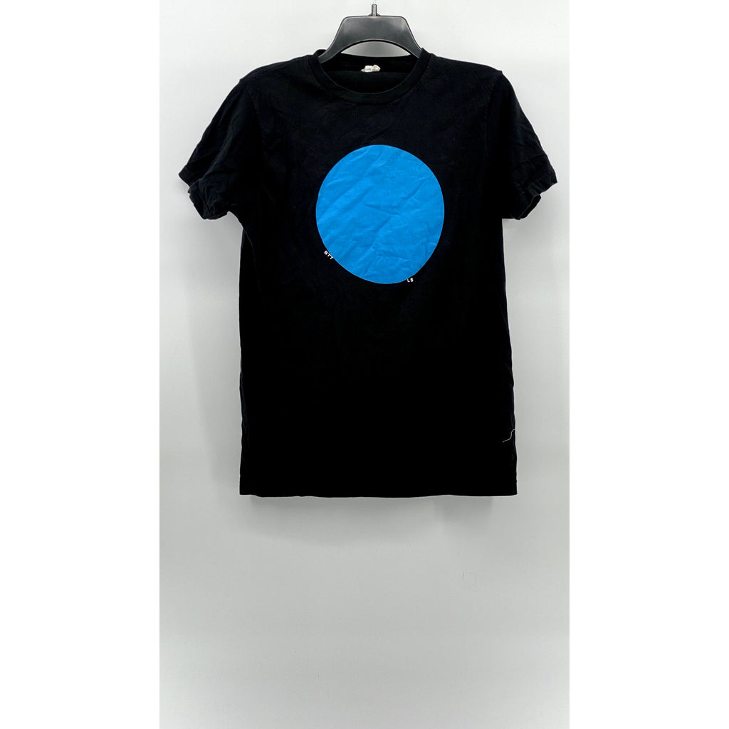 BAY ISLAND SPORTSWEAR Men's Black-Blue Circle Crewneck Short Sleeve T-Shirt SZ M