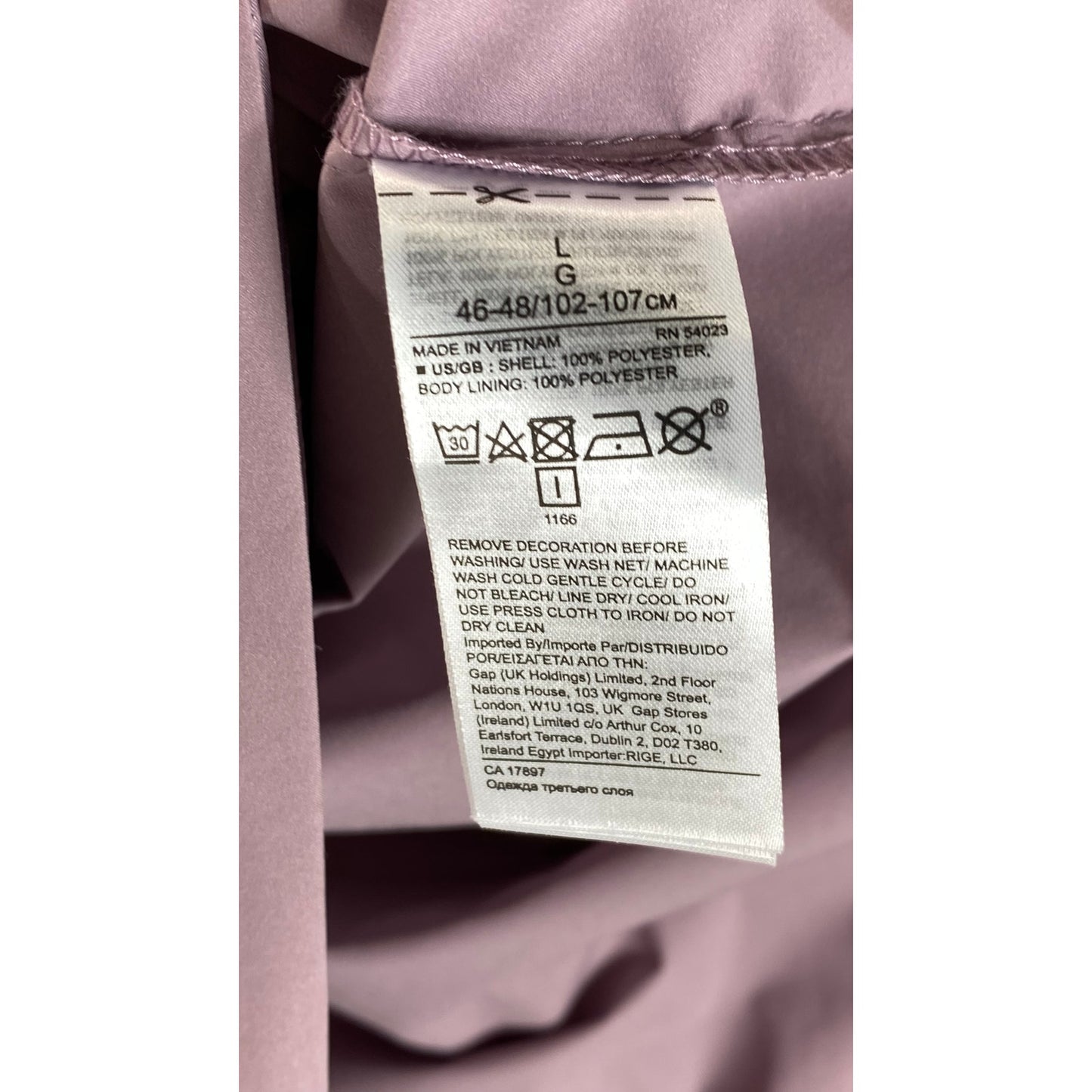 BR STANDARD Women's Mauve Popover Hooded Lightweight Jacket SZ L