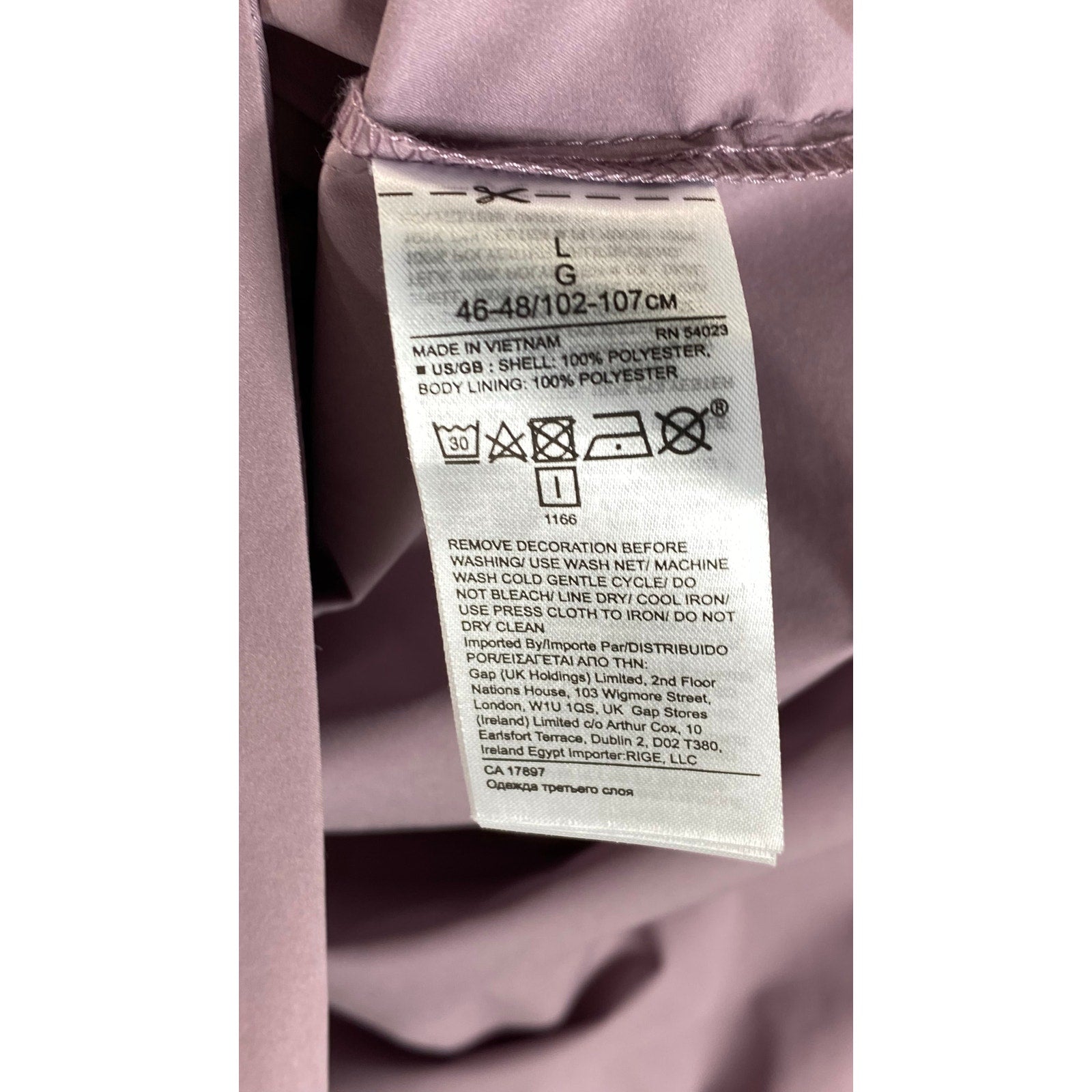 BR STANDARD Women's Mauve Popover Hooded Lightweight Jacket SZ L