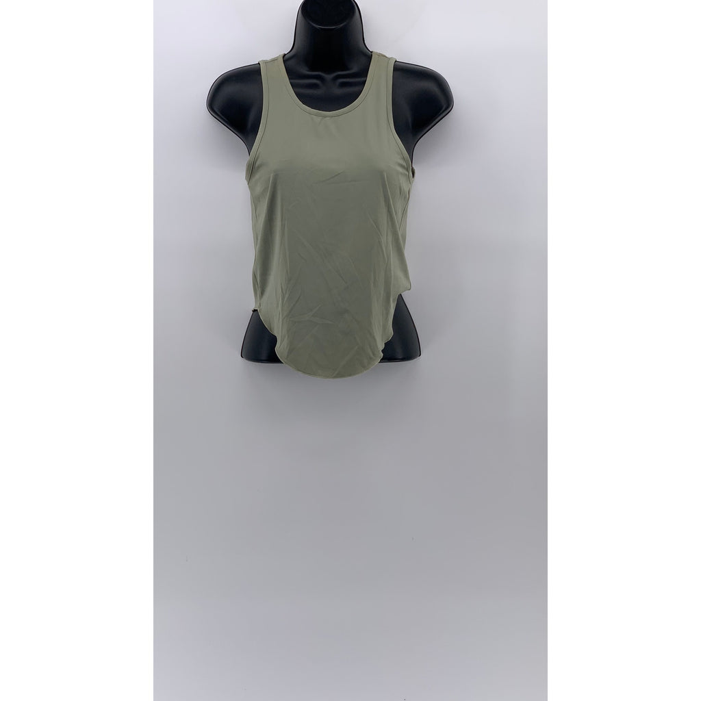 MIAOU Women's Sage Green Solid Scoop-Neck Jinx Fitted Tank Top SZ L