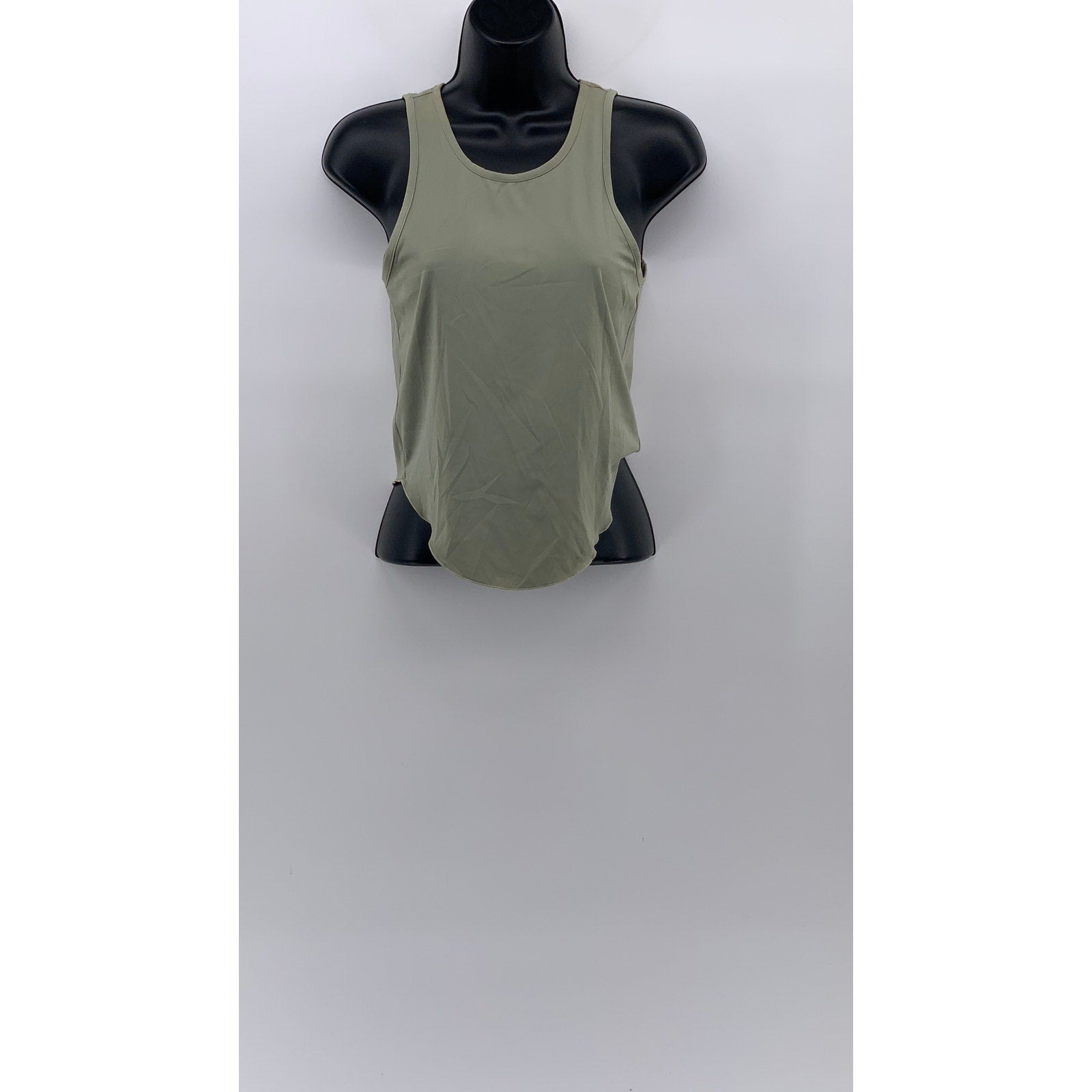MIAOU Women's Sage Green Solid Scoop-Neck Jinx Fitted Tank Top SZ L