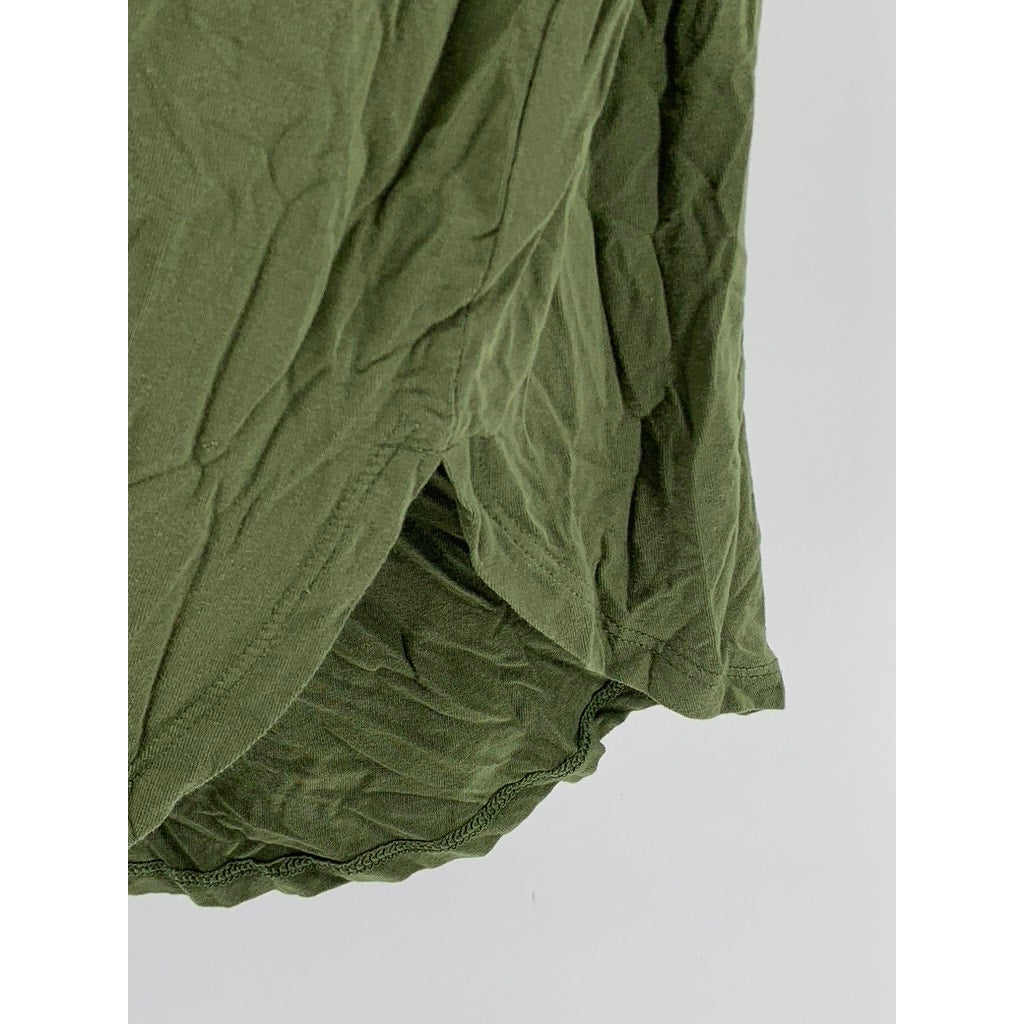 TIME & TRU Women's Olive Green Crewneck Casual Top SZ 2XL