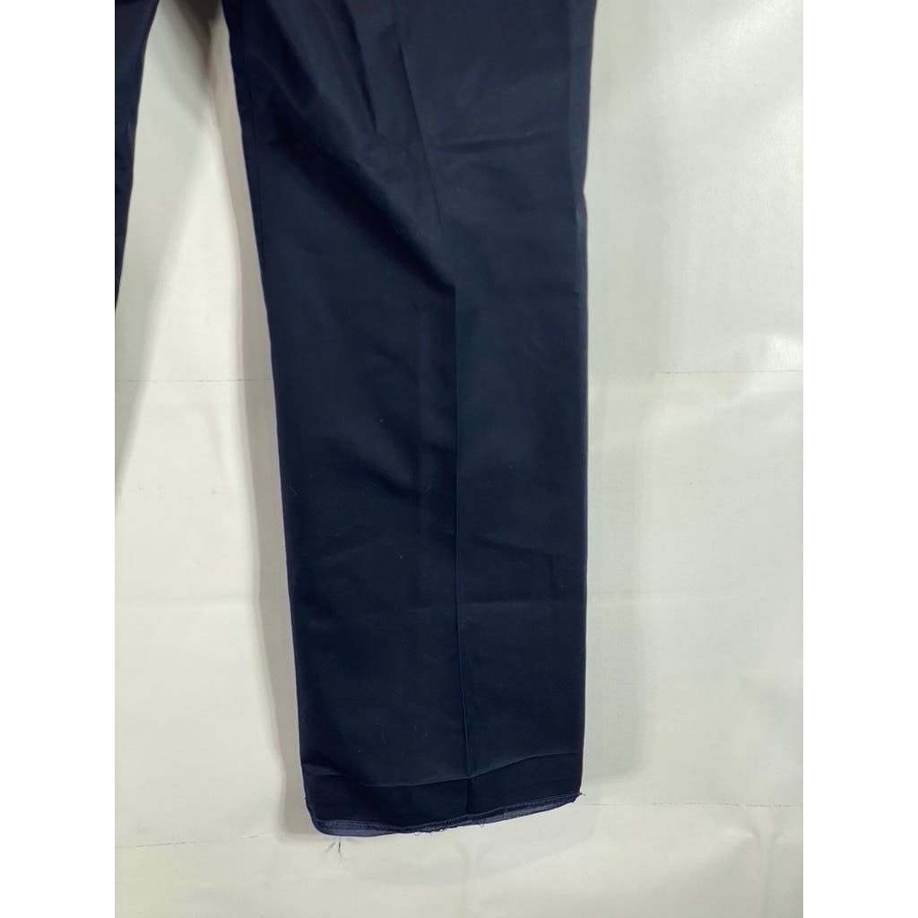 BROOKS BROTHERS 346 Women's Navy Stretch Flat Front Wide-Leg Trousers SZ 16