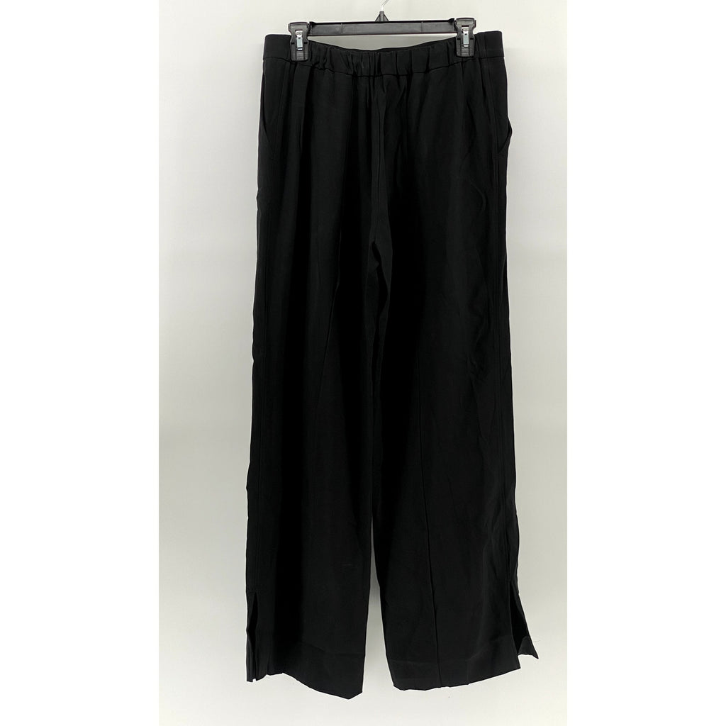 LIVIANA CONI Women's Black Solid Wide-Leg Pull-On Trousers SZ 46(USXL)