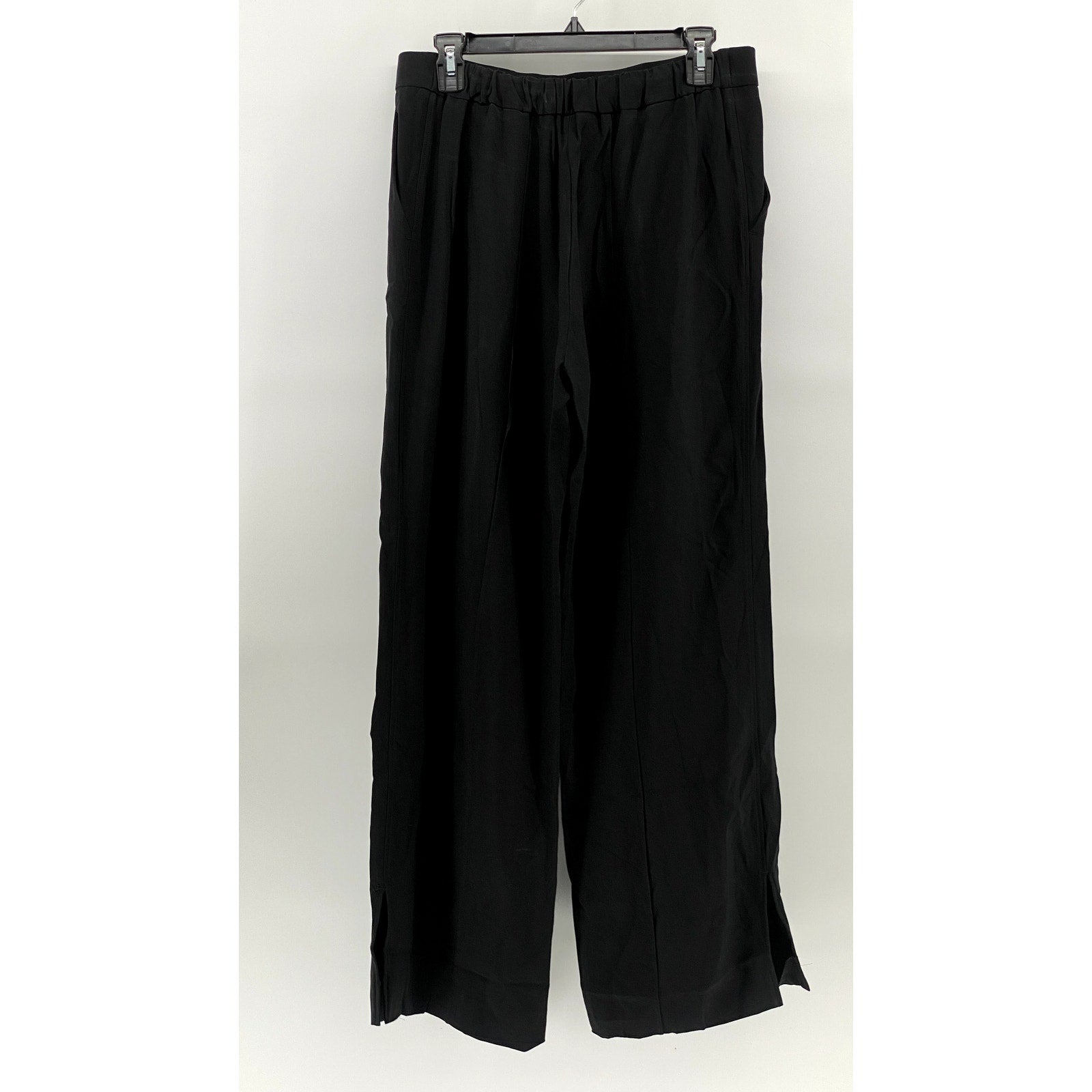 LIVIANA CONI Women's Black Solid Wide-Leg Pull-On Trousers SZ 46(USXL)