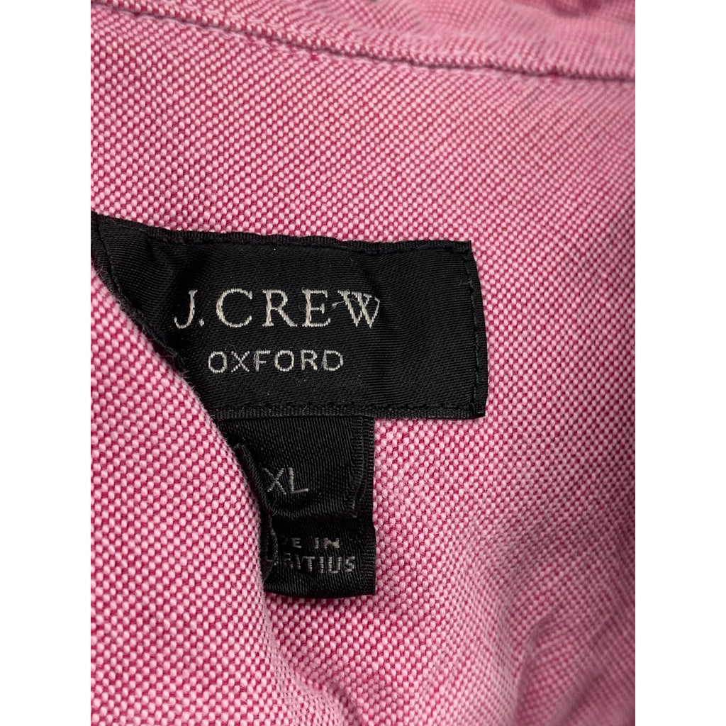 J. CREW Men's Red Textured Slim-Fit Long Sleeve Button-Up Oxford Shirt SZ XL
