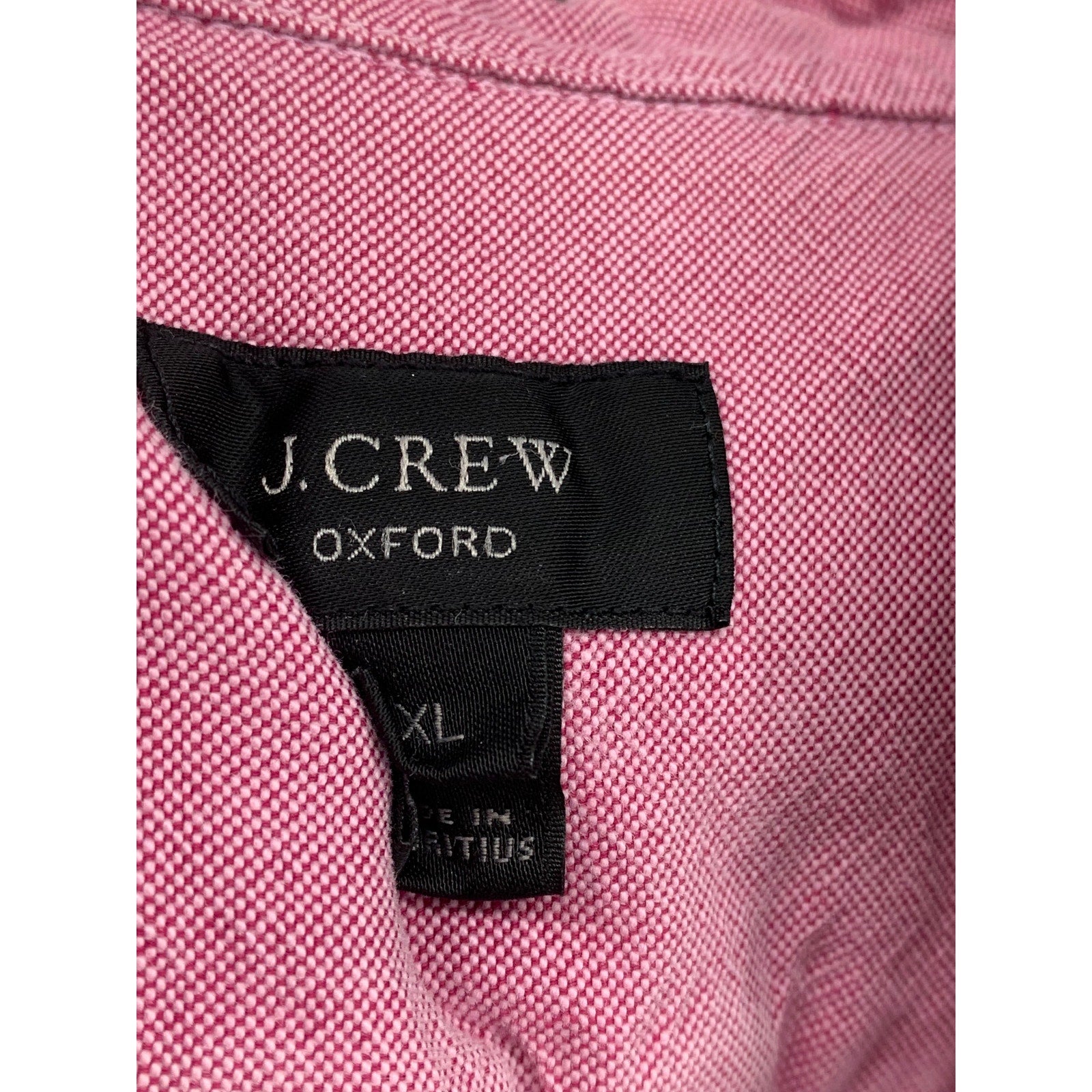 J. CREW Men's Red Textured Slim-Fit Long Sleeve Button-Up Oxford Shirt SZ XL