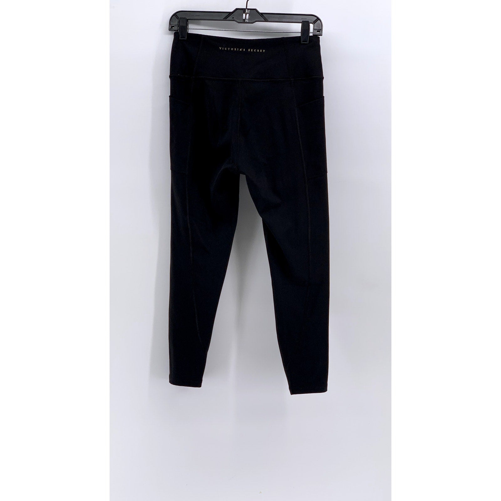 VICTORIA'S SECRET Women's Black Solid High-Rise Leggings SZ 10