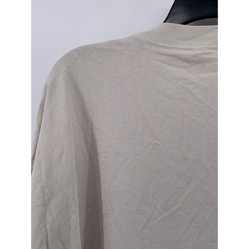 LOS ANGELES APPAREL Men's Beige Basketball Graphic T-Shirt SZ XL