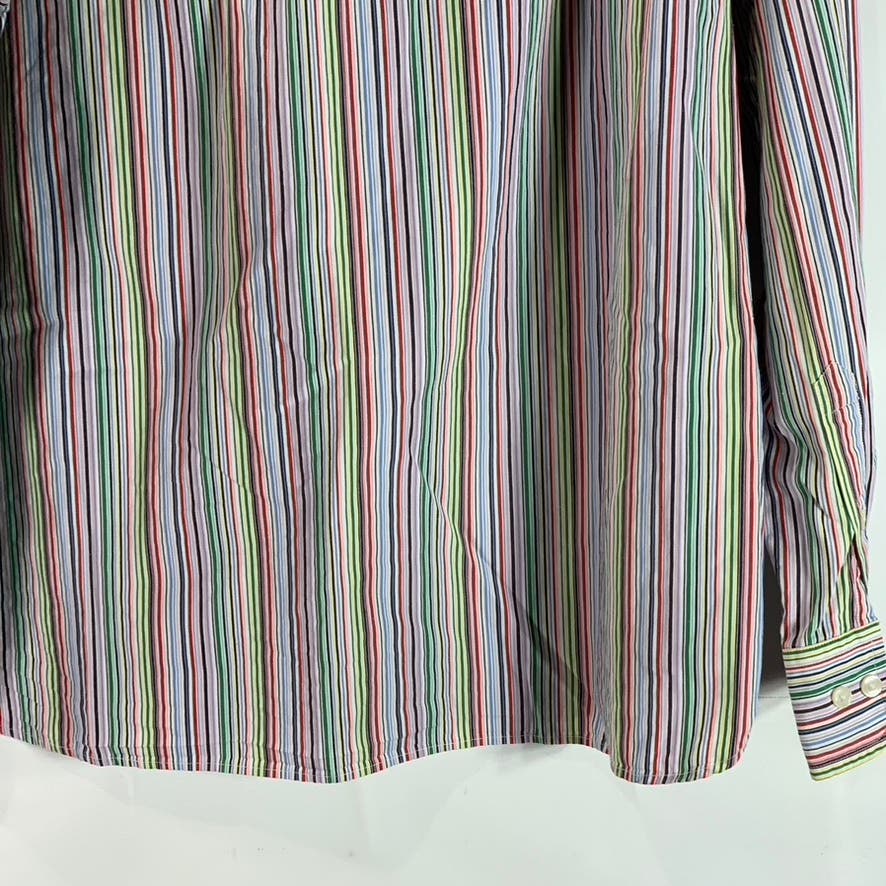 J.CREW Men's Multicolor Striped Regular-Fit Button-Up Dress Shirt SZ L(16/16.5)