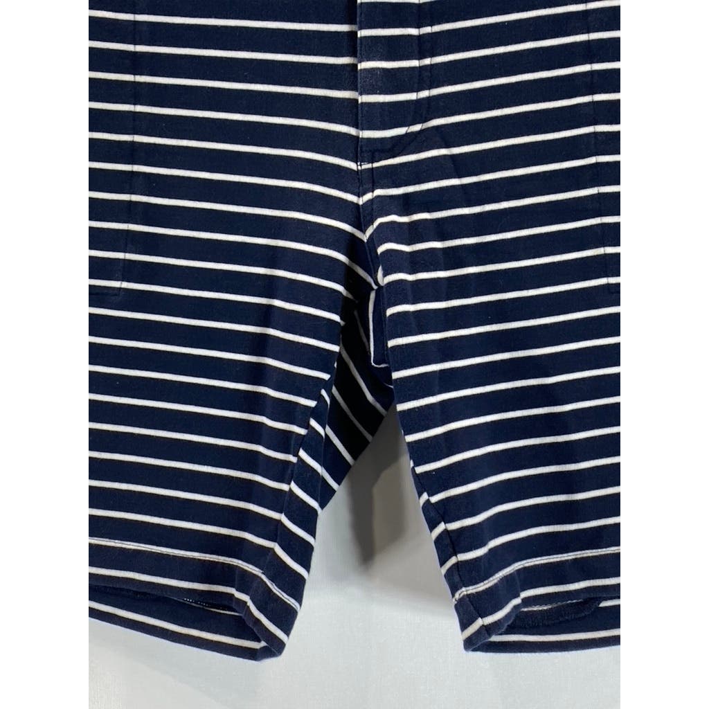 MICHAEL KORS Women's Navy/White Striped Casual Shorts SZ L