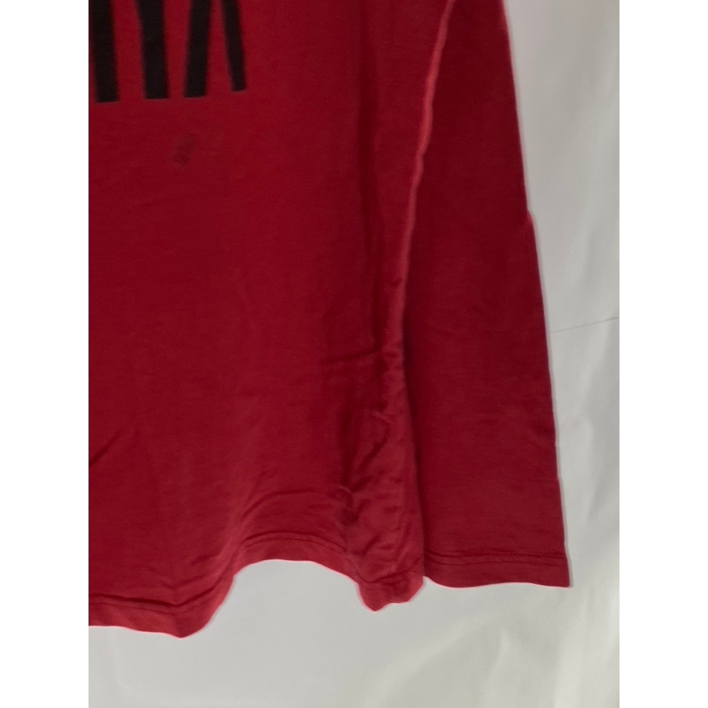 RIGO Men's Red/Black "Bronx" Logo Crewneck Casual Long Sleeve T-Shirt SZ L