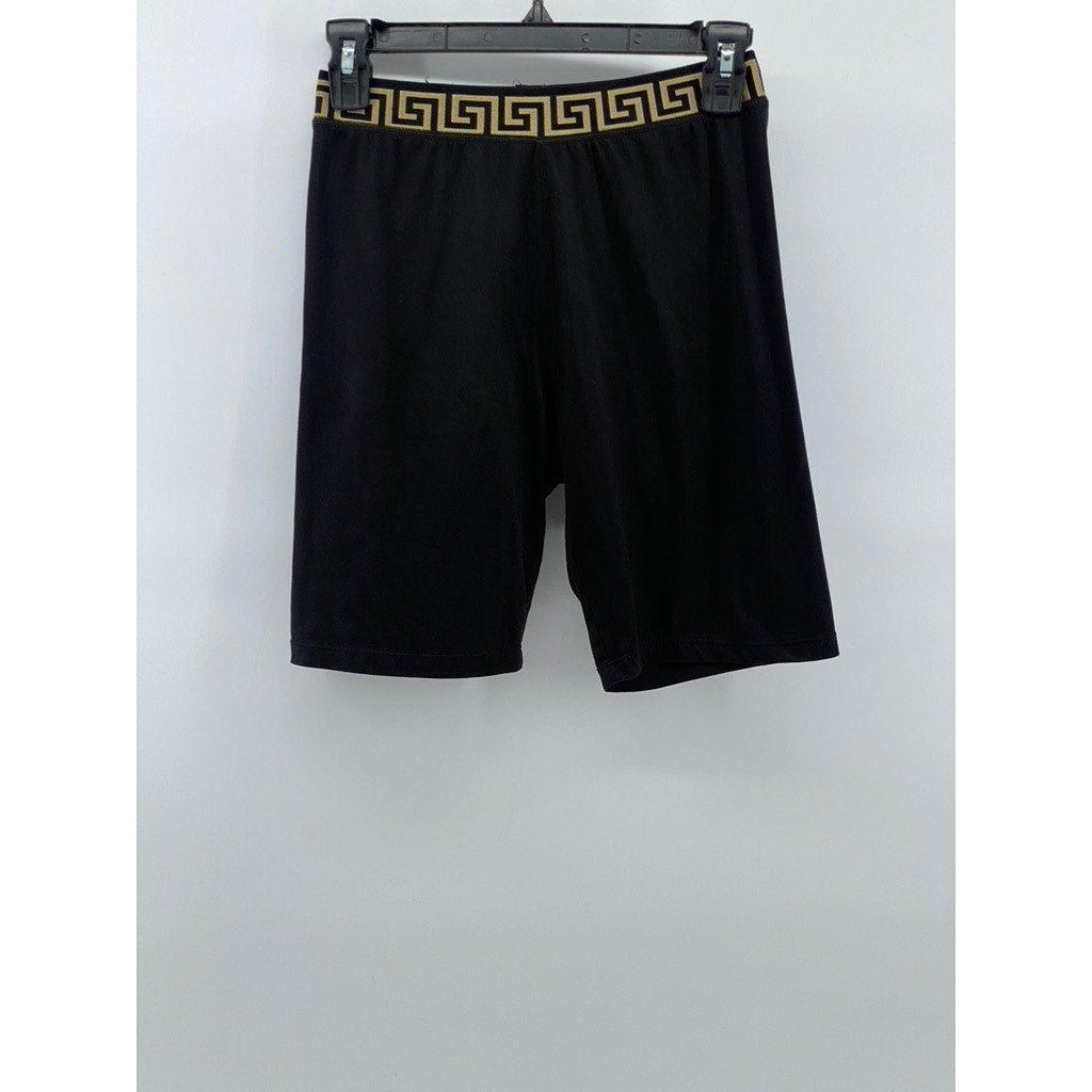 TRENDZ Women's Black Elastic Waist Pocketless Pull-On Casual Biker Shorts SZ S