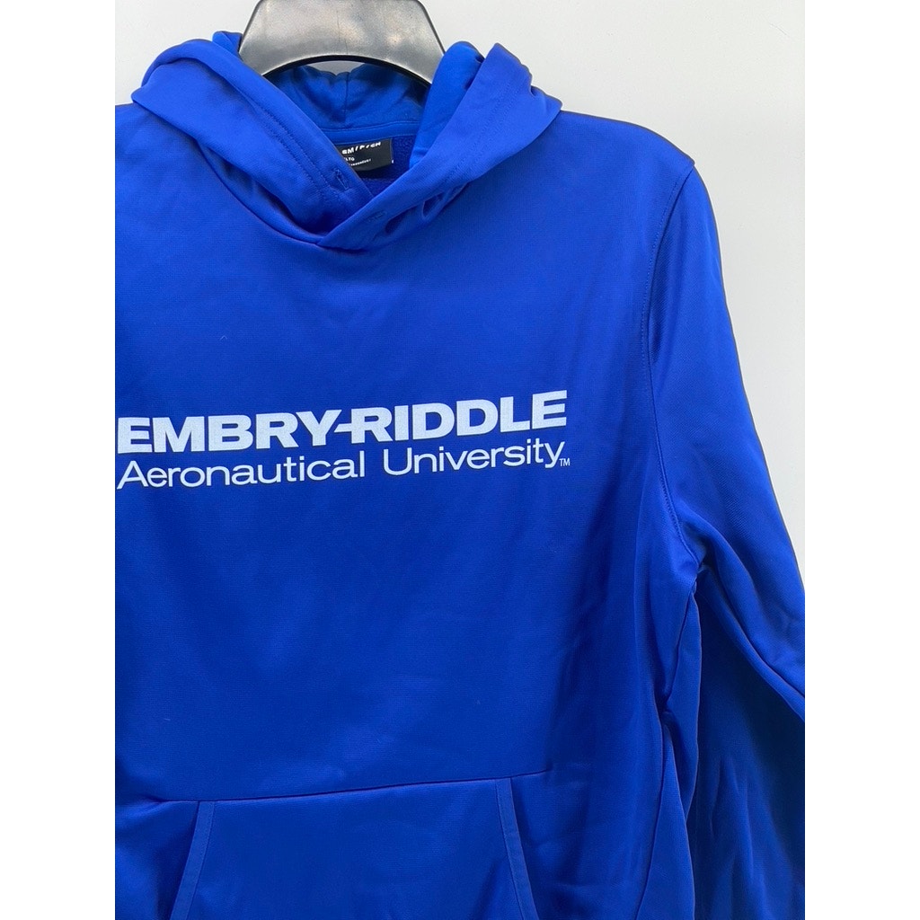 UNDER ARMOUR Men’s Royal Blue Aeronautical University Loose-Fit Hoodie SZ S