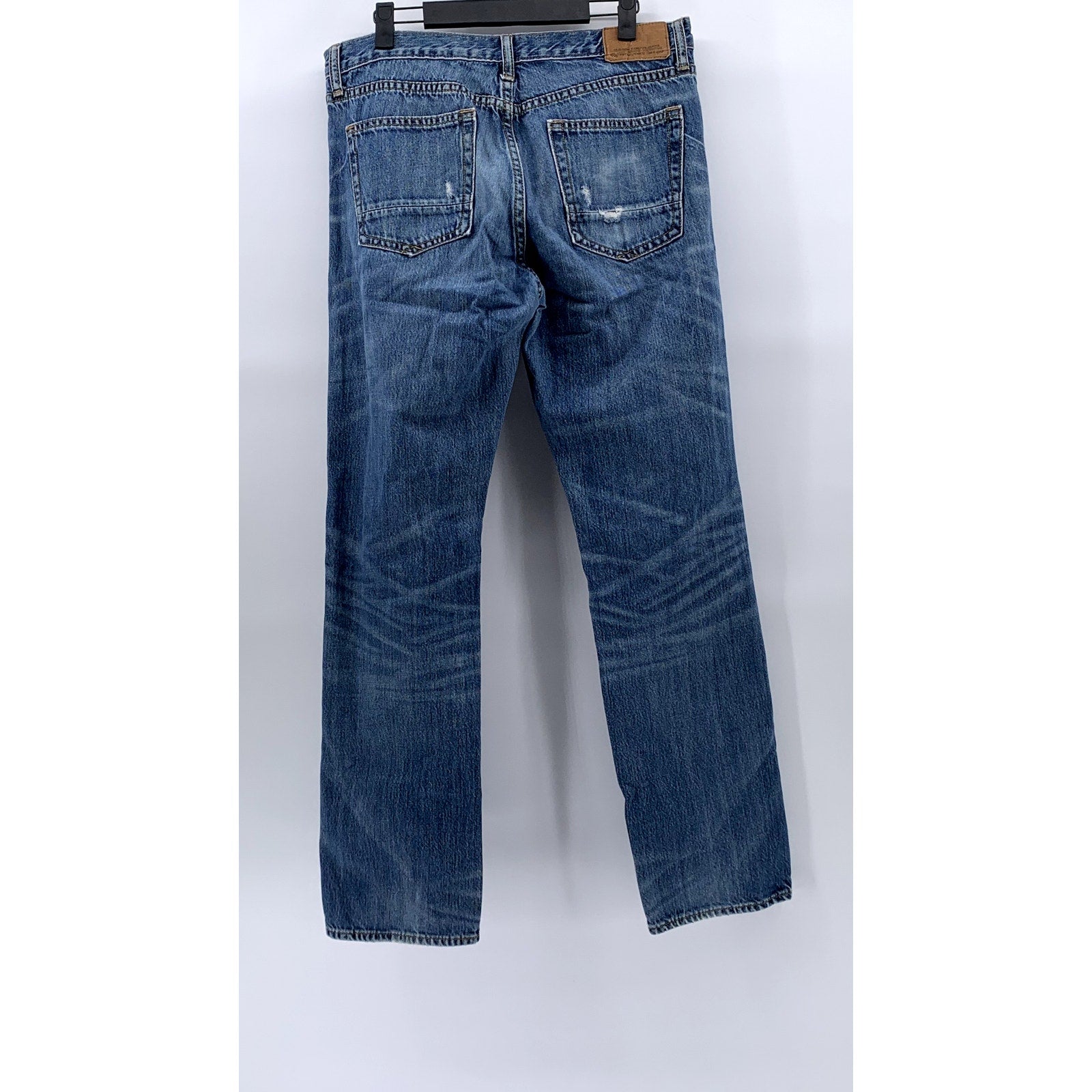 OLD NAVY Men's Light Blue Wash Distressed Slim-Fit Five Pocket Jeans SZ 33X32