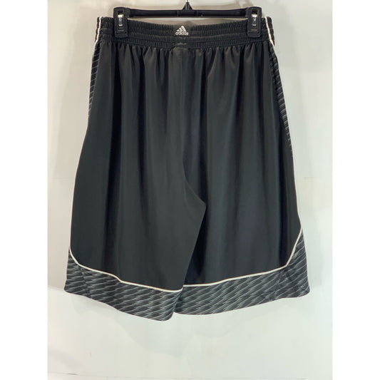 ADIDAS Men's Black Edge Shookwave Elastic Waist Pull-On Basketball Shorts SZ M
