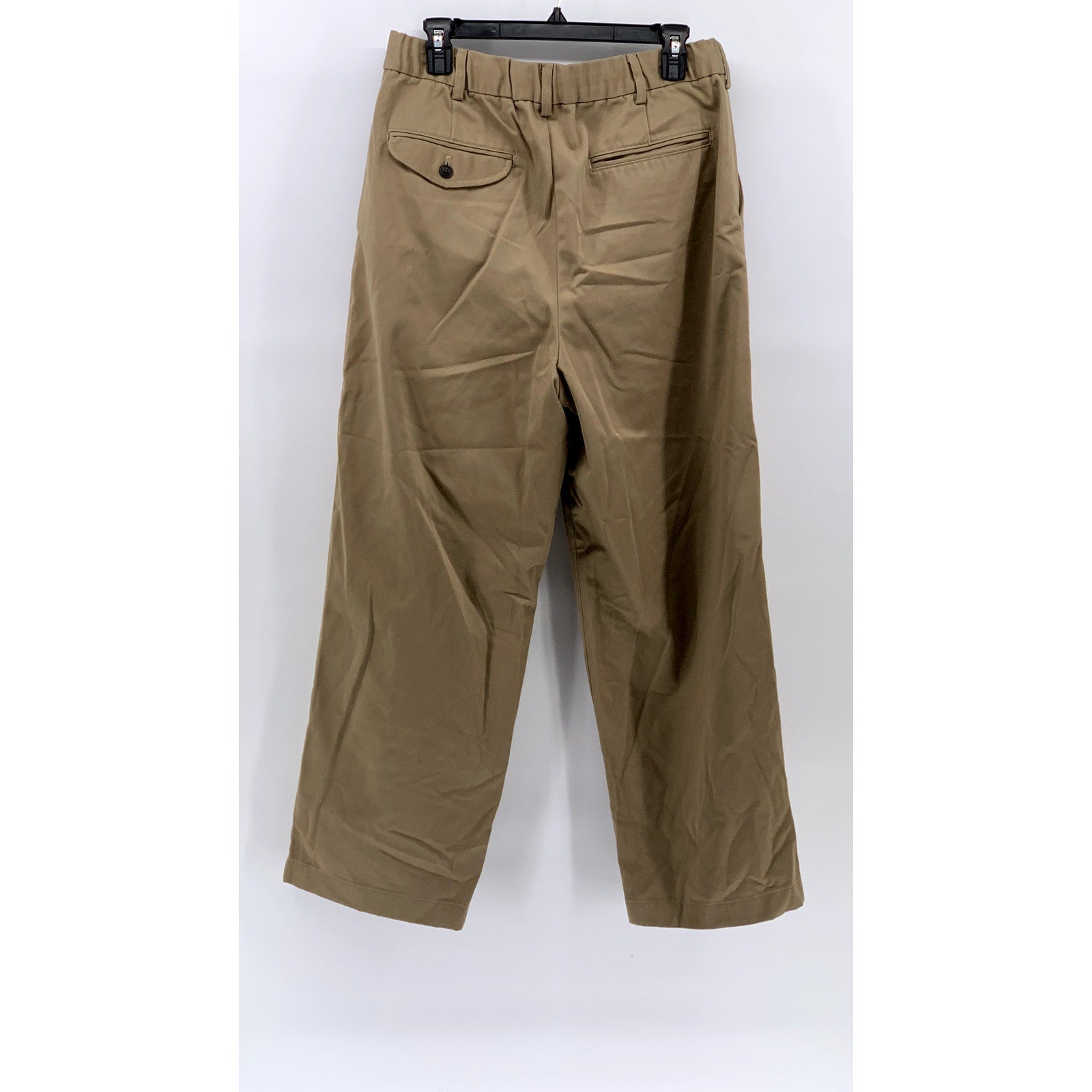 GU Men's Tan Wide-Leg Pleated Baggy Fit Pants SZ M