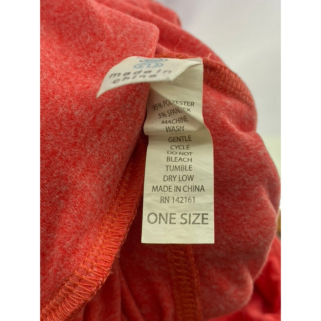 LULAROE Women's Orange Solid Pull-On Lightweight Ankle Leggings SZ OS
