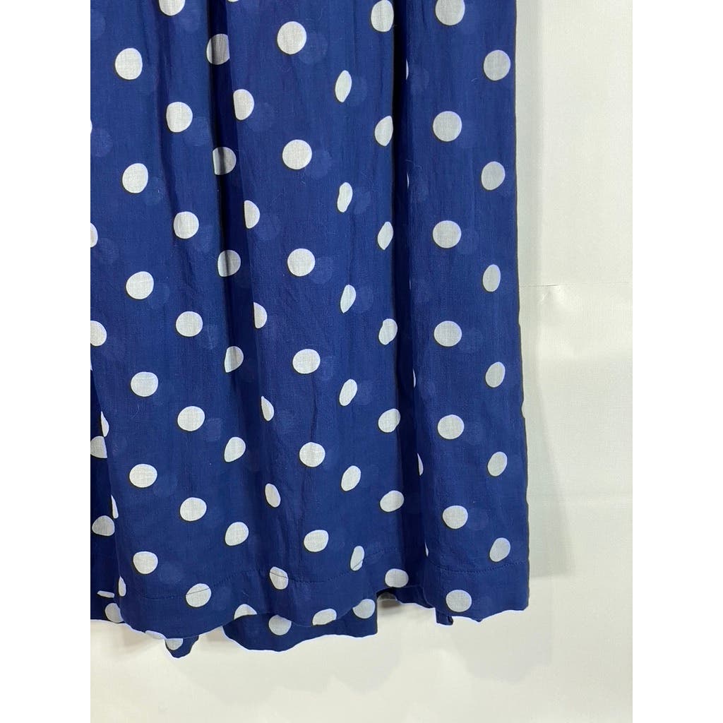 MIKOH Women's Delia Navy Polka Dot Maxi High Slit Elastic Waist Skirt SZ 2