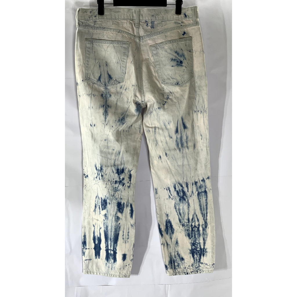GAP DENIM Women's Pink-Blue Tie-Dye Cheeky Denim Straight Jean SZ 10/30