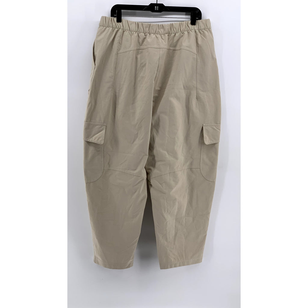 LULULEMON Women's Beige Light Utilitech Cargo High-Rise Pant SZ 33(L)