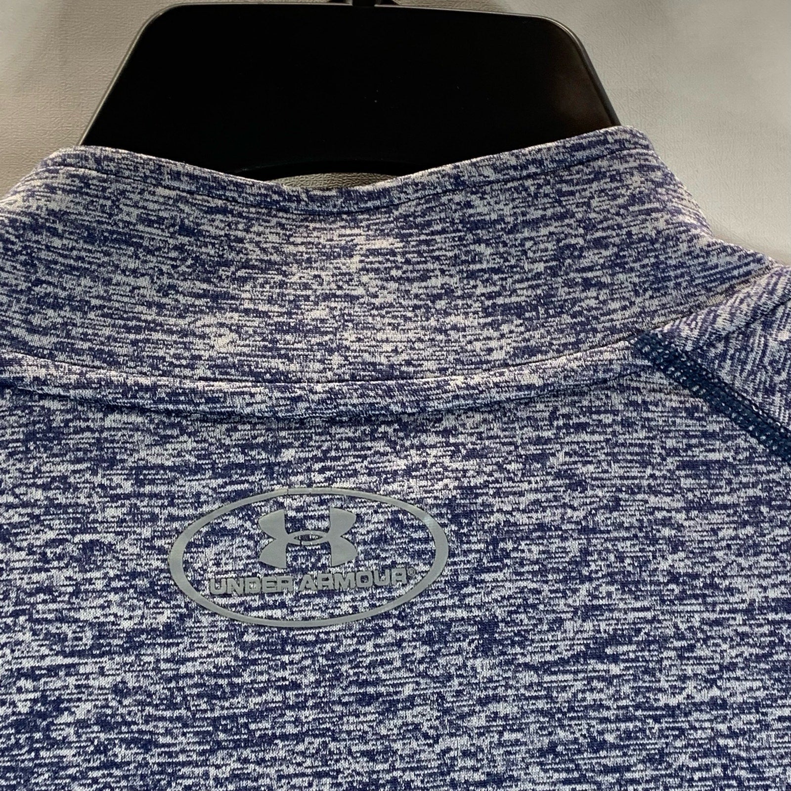 UNDER ARMOUR Men's Blue Pepperdine Waves Quarter-Zip Loose-Fit Shirt SZ XL