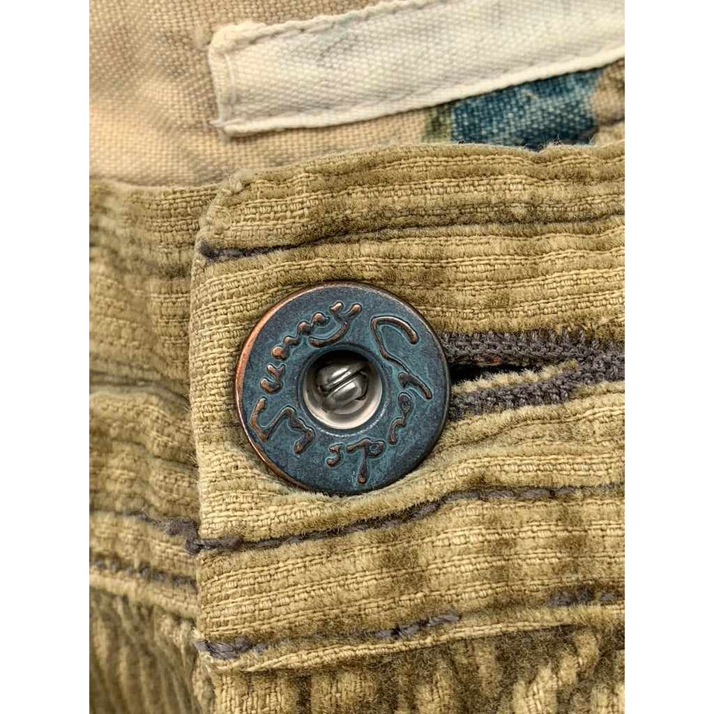 SUNNY CLOUDS Men's Brown Corduroy Baggy-Fit Straight-Leg Cargo Pants SZ 30