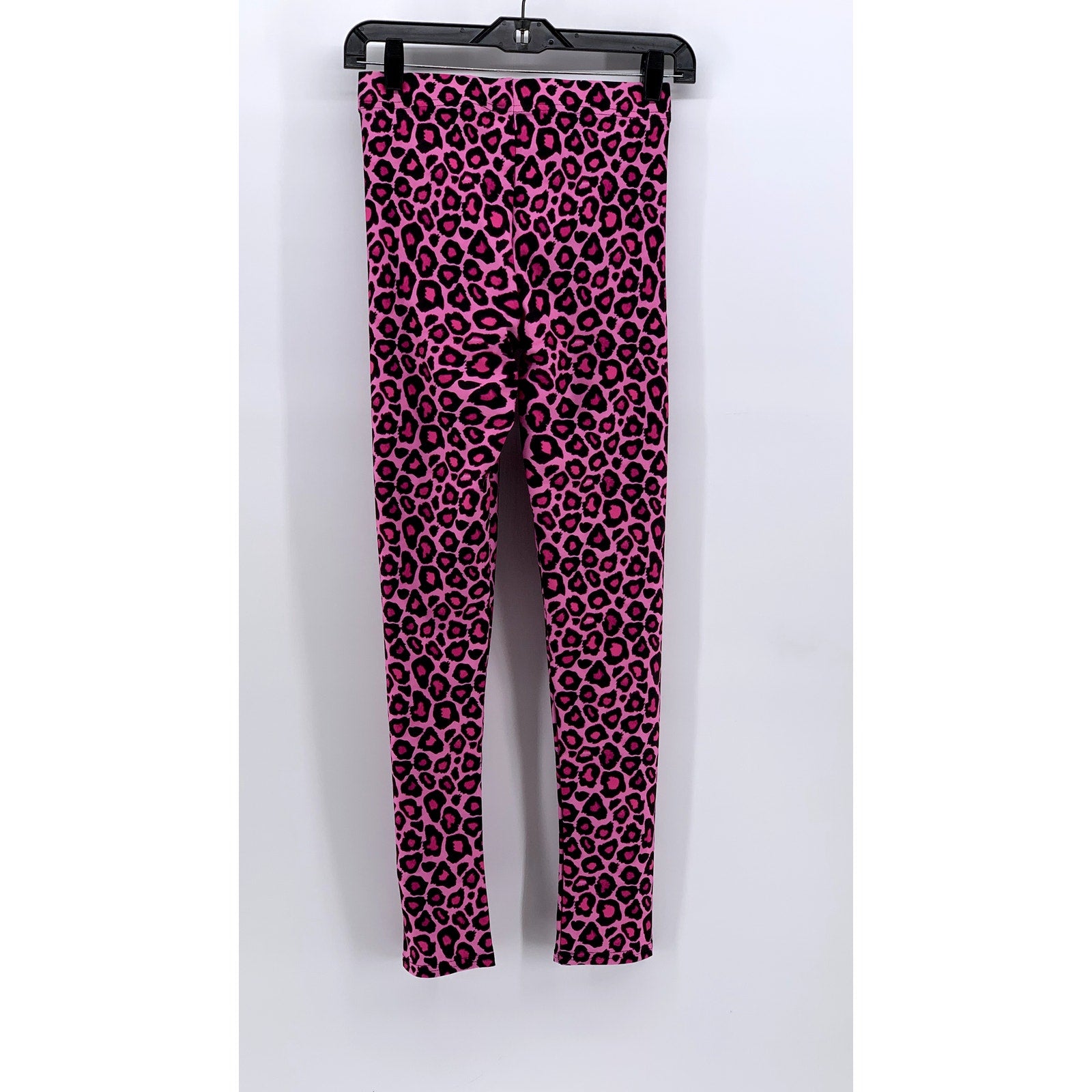 ART OF WHERE Women's Pink-Black Printed Ankle Leggings SZ S