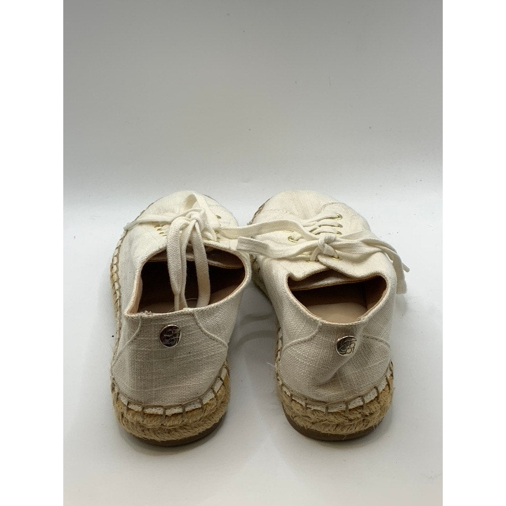 LIZ CLAIBORNE Women's White Textured Leckie Espadrille Sneakers SZ 7