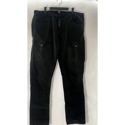 PRPS Goods & Co. Men's Black Solid Straight-Leg Front Cargo Pockets Jeans SZ 40