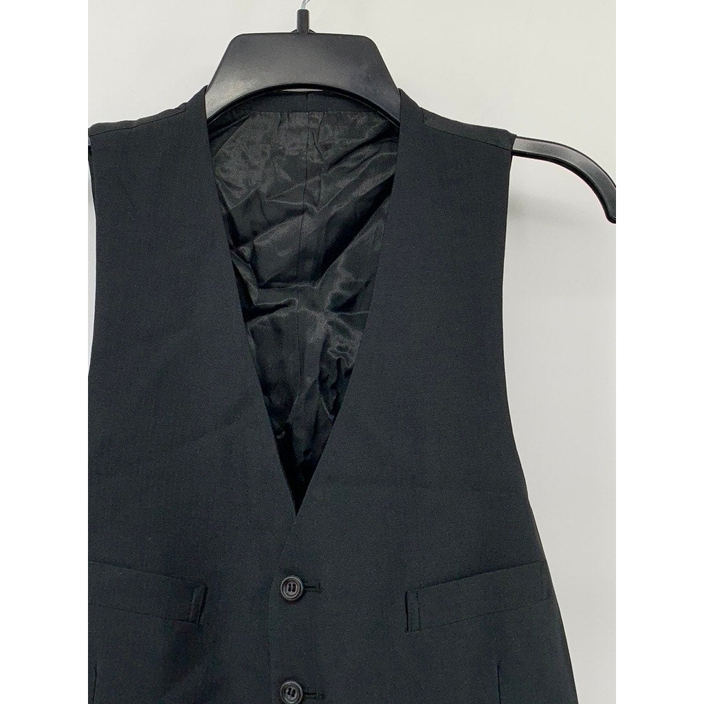 GINO CAPPELI Men's Black Vintage Five-Button Suit Vest SZ 42S
