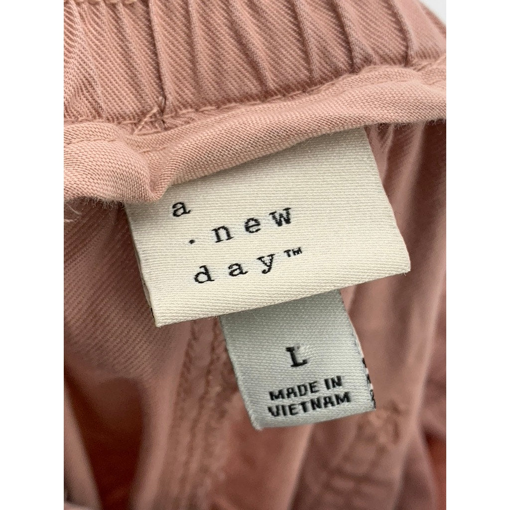 A NEW DAY Women's Dusty Pink Solid Jogger Pants SZ L