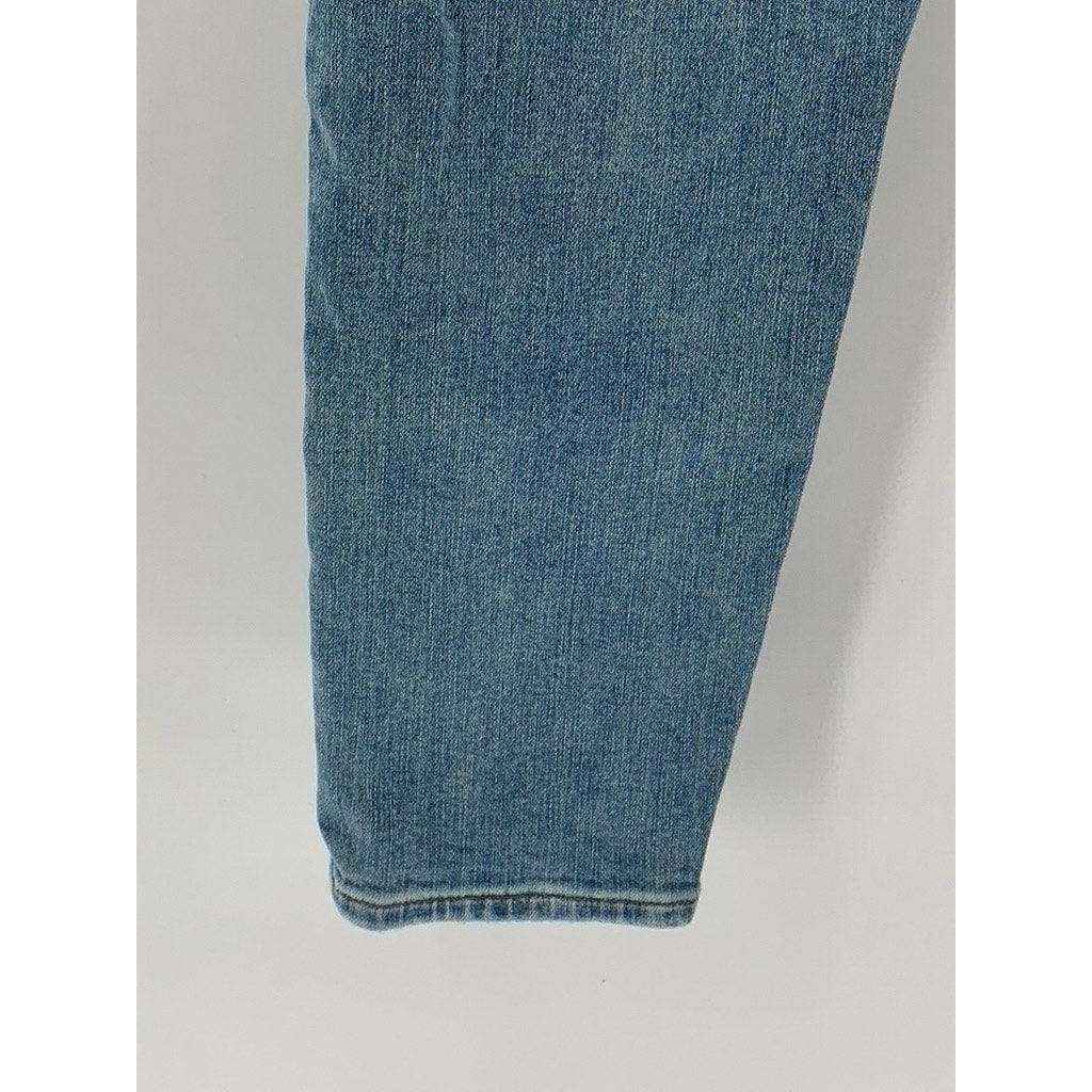 UNIQLO Men's Light Blue Distressed Ultra Stretch Skinny Fit Denim Jeans SZ 32