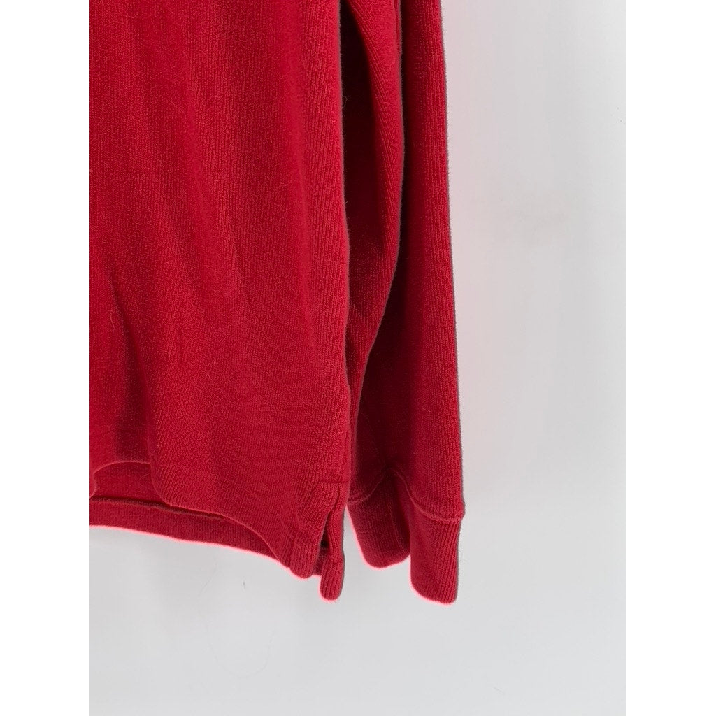 POLO RALPH LAUREN Men's Red Quarter-Zip Pullover Sweater SZ L