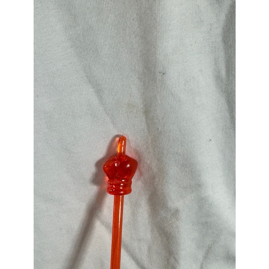 TRUE RELIGION Men's White/Orange Graphic Crewneck Short Sleeve T-Shirt SZ M