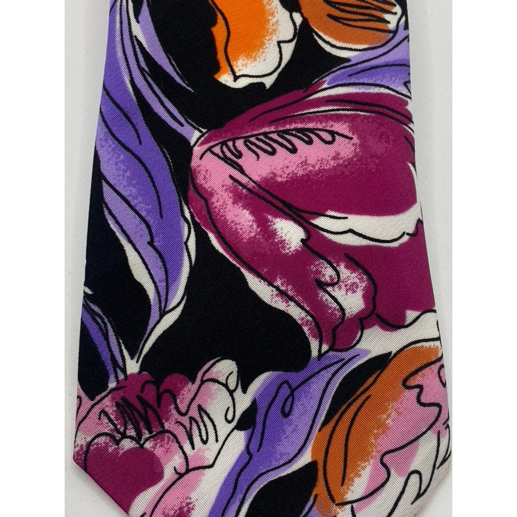 LEO JORDAN Men’s Multicolor Floral Print Tie SZ OS