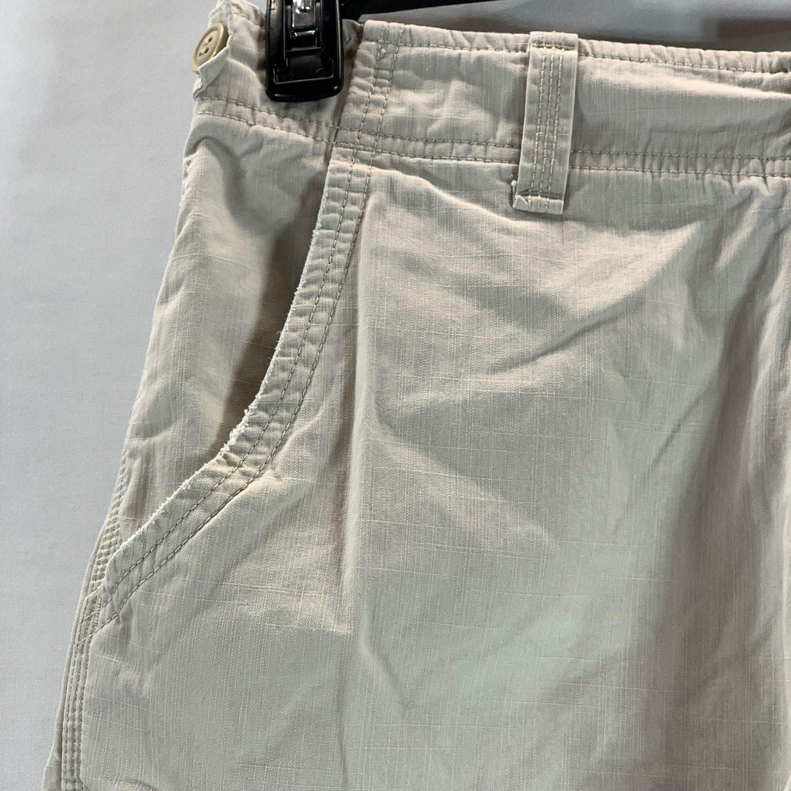 LUCKY BRAND BY GENE MONTESANO Men's Beige Regular-Fit Chino Shorts SZ 32