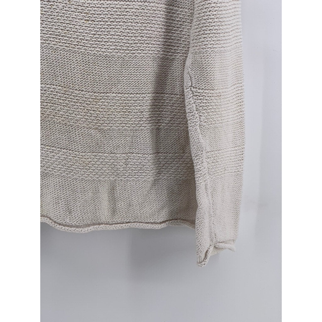 COLDWATER CREEK Women's Beige Knit Crewneck Sweater SZ S