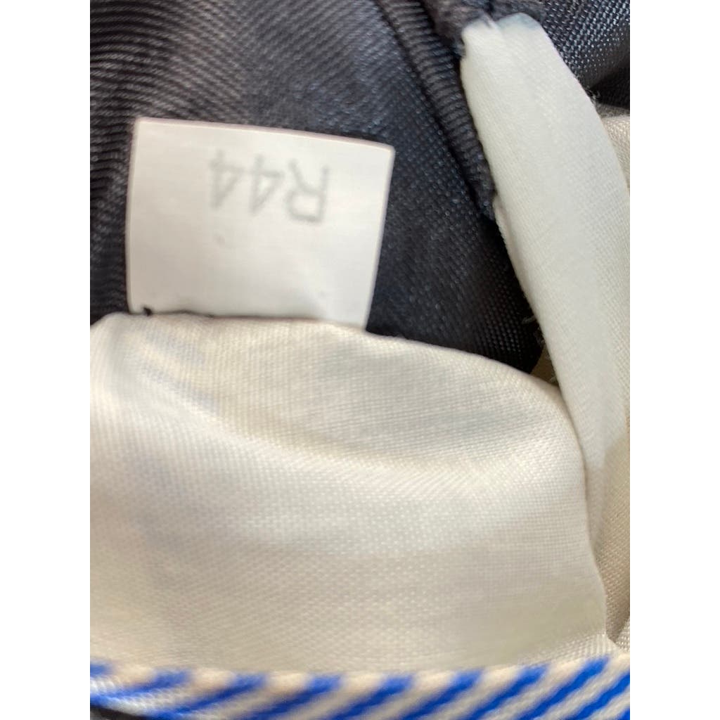 TOMMY HILFIGER Men's Grey Sharkskin Modern-Fit Wool Two-Button Suit Jacket SZ44R