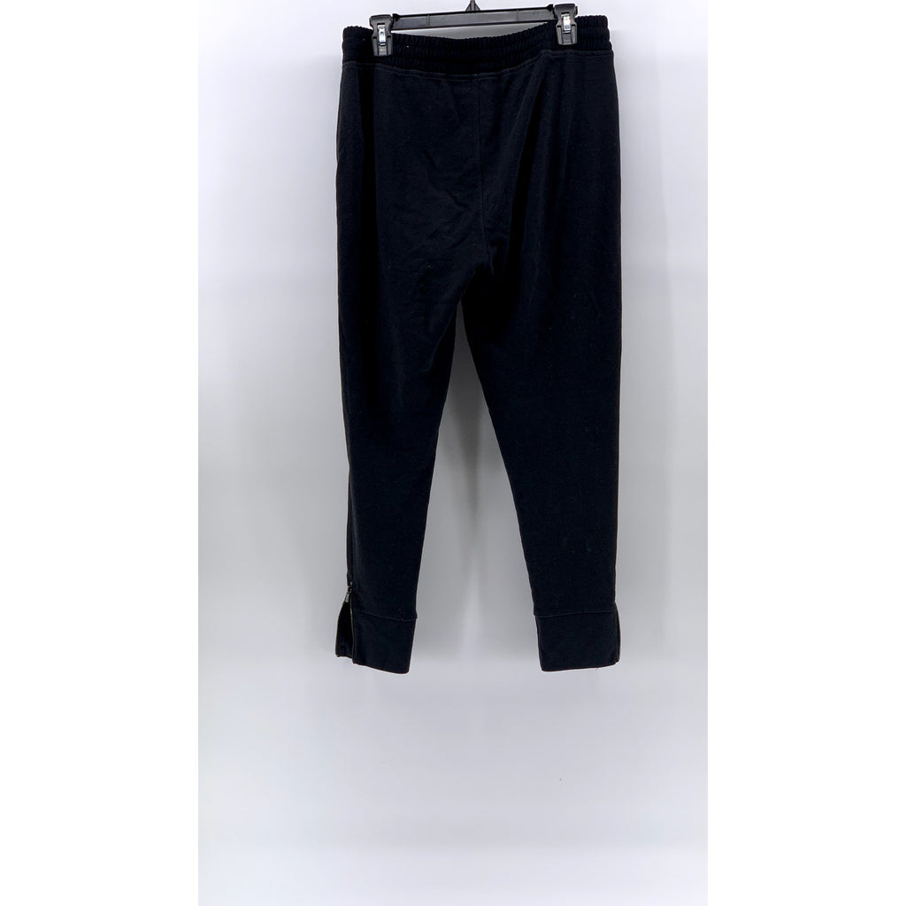 ABERCROMBIE & FITCH Men's Black Drawstring Zipper-Hem Pull-On Sweatpants SZ M