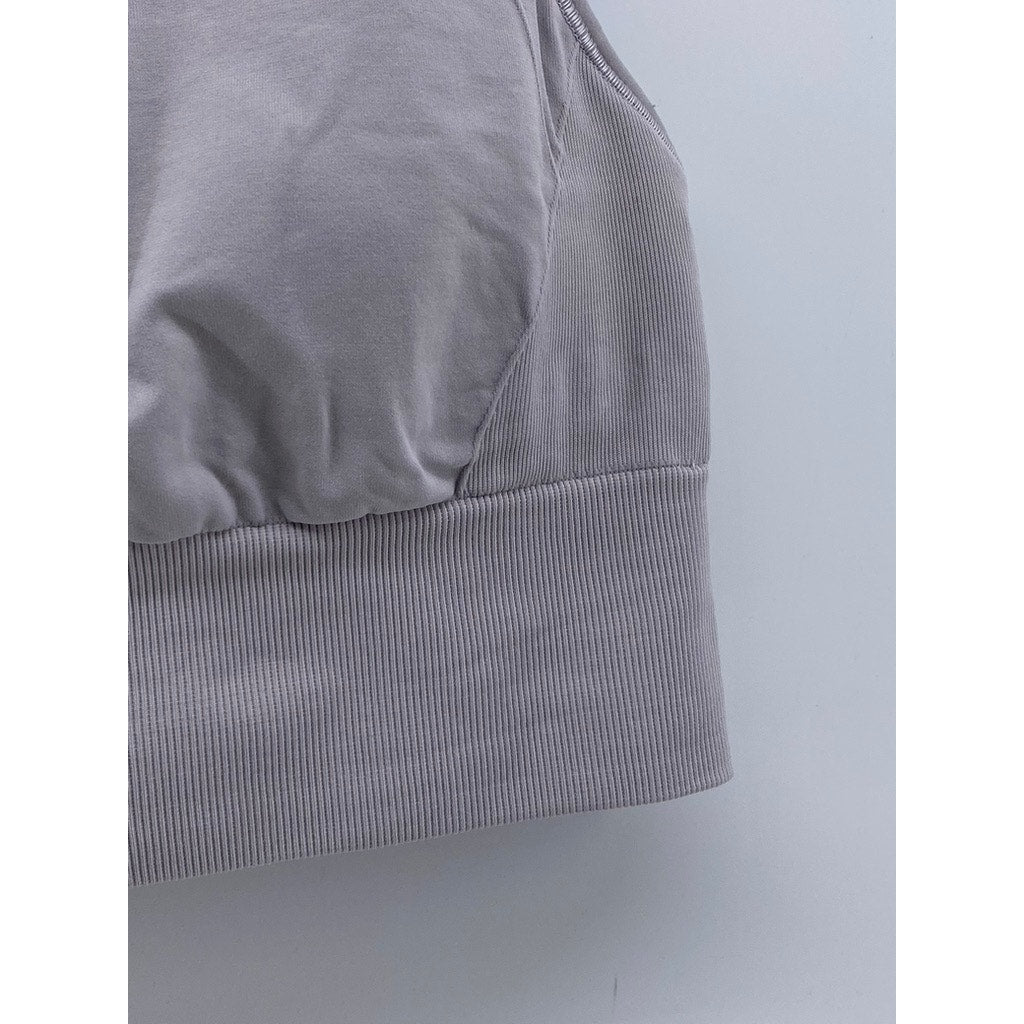 LULULEMON Women's Light Gray Crewneck Racerback Pullover Padded Sports Bra SZ XS