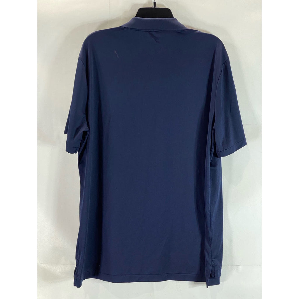 POLO RALPH LAUREN Men's Navy Short Sleeve Two-Button Polo Shirt SZ XL