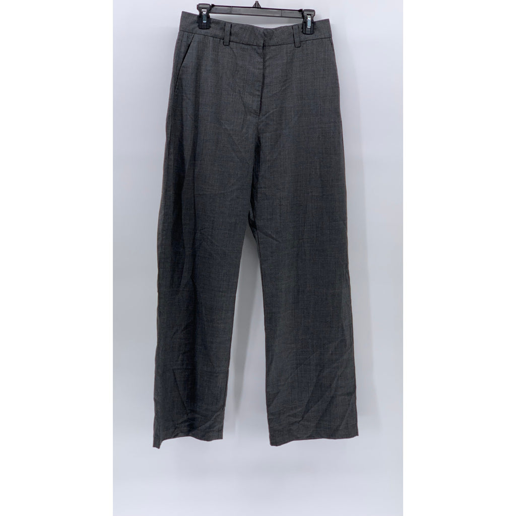 ARCH THE Women's Charcoal Gray Wool Wide-Leg Dress Pants SZ 40(US6)