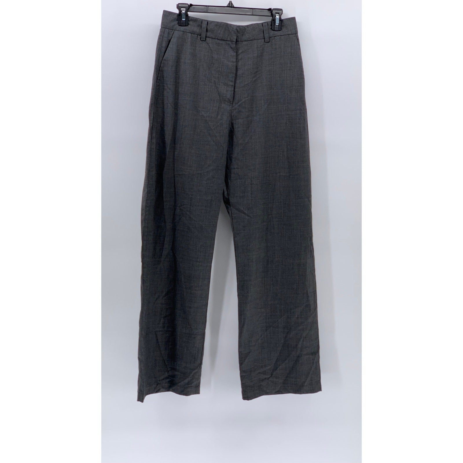 ARCH THE Women's Charcoal Gray Wool Wide-Leg Dress Pants SZ 40(US6)