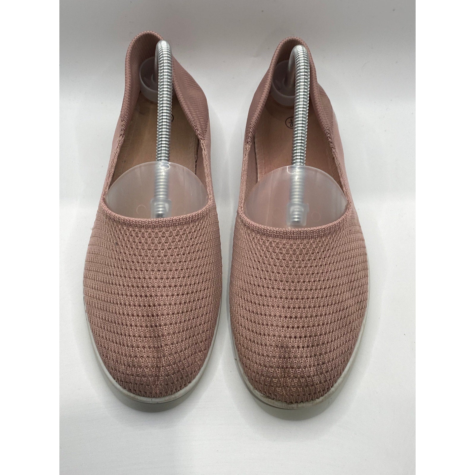UNBRANDED Women's Salmon Pink Knit Round-Toe Casual Flat Shoes SZ 10