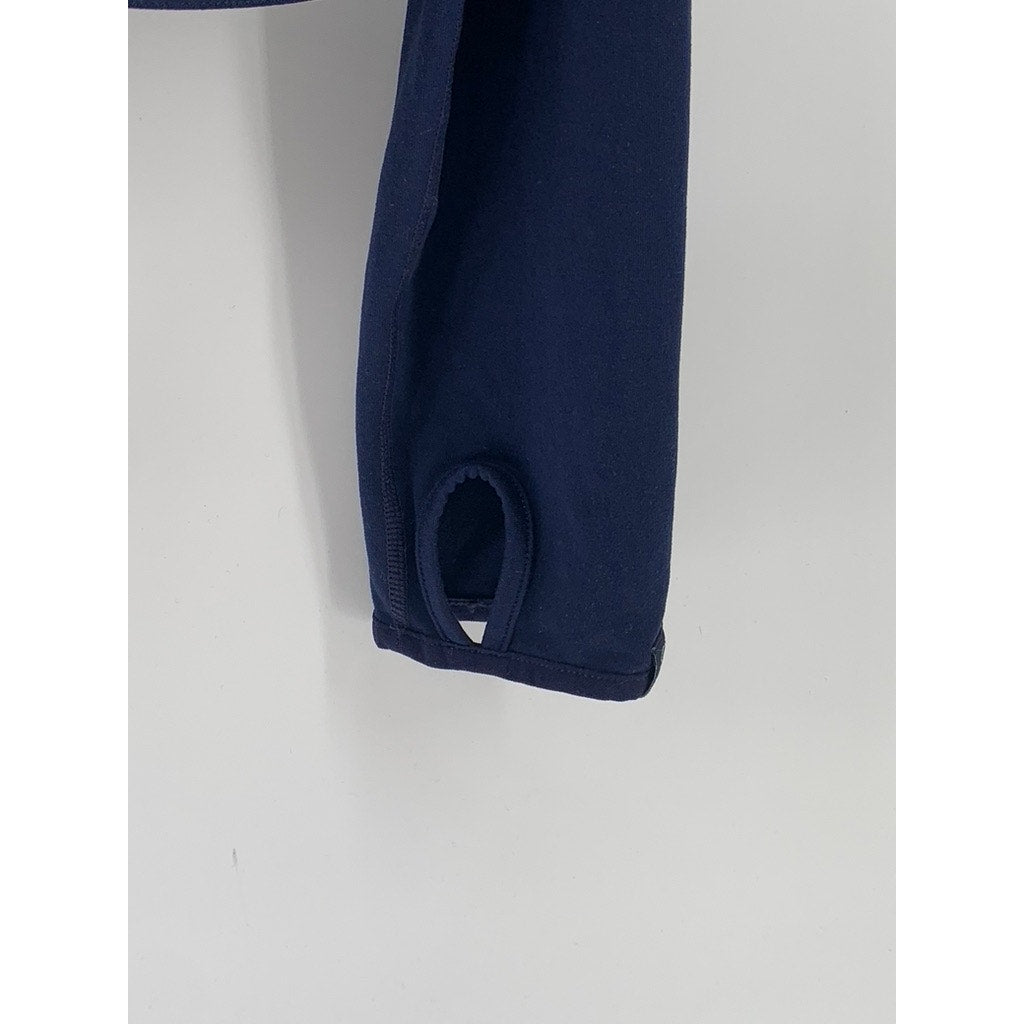 NEW BALANCE Women's Navy Crewneck Long Sleeve Thumbhole Cutout Active Top SZ XL